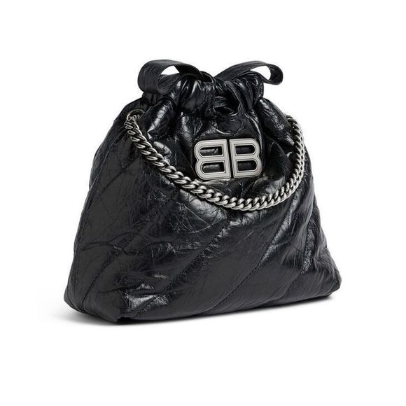 Balenciaga XS Bag Metallized Quilted Black Crush - Picture 1 of 3